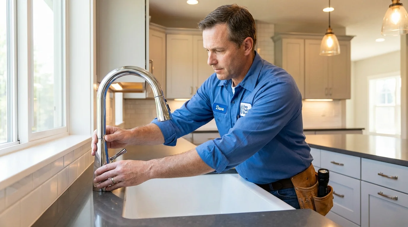 Kitchen faucet installation by Johns Plumbing LLC in Sigourney
