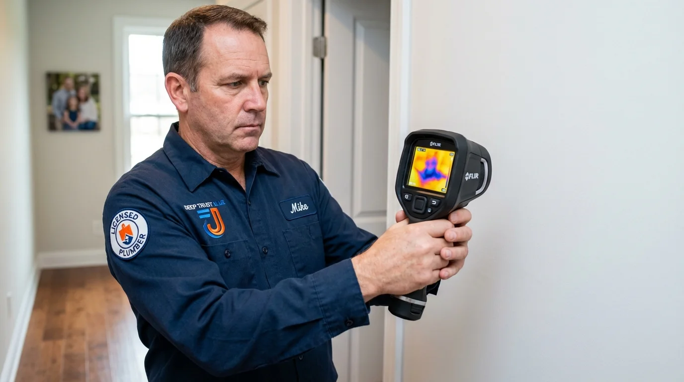 Thermal imaging leak detection by Johns Plumbing LLC in Sigourney